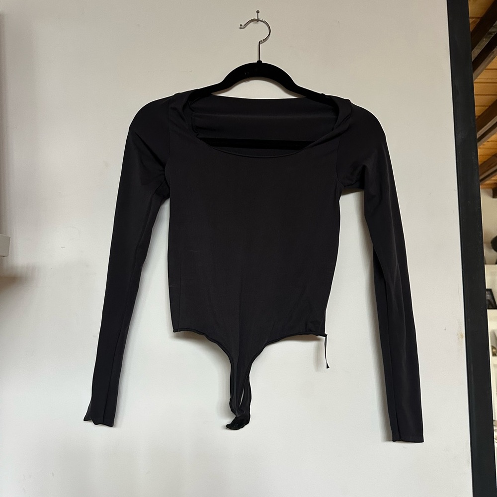 Black skims thong bodysuit